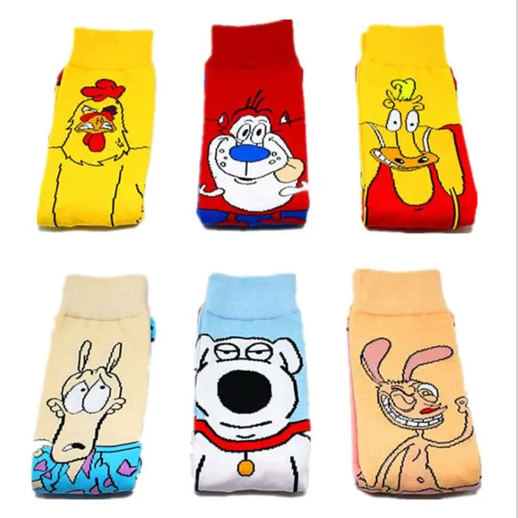 

MOQ 12pairs wholesale funny novelty sox cotton happy comics anime cartoon fun tube crew men socks, Accept customized colours