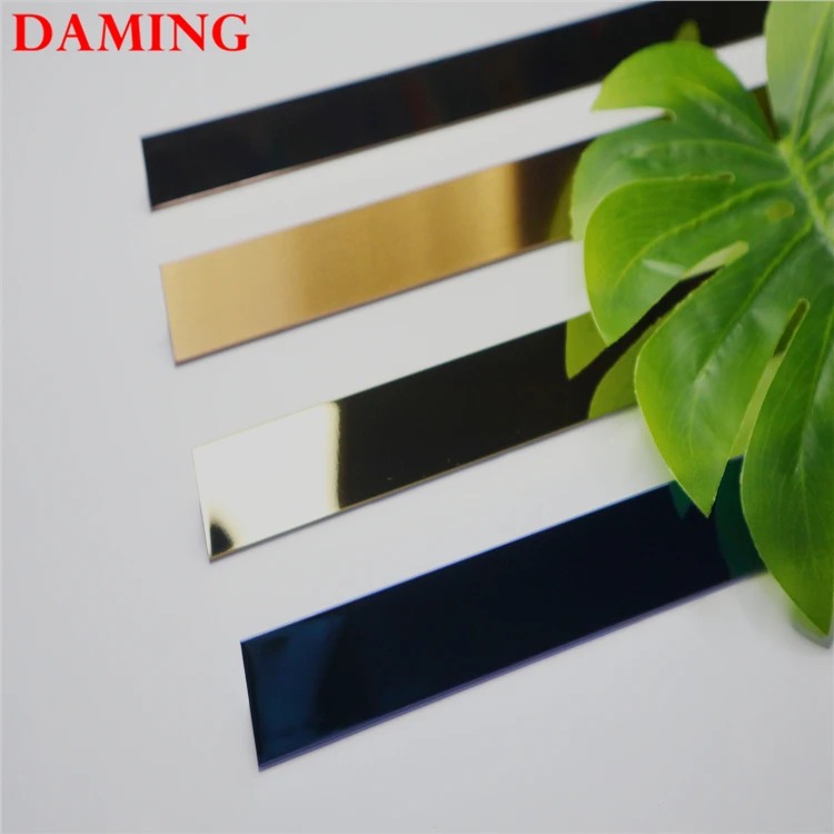 
304 stainless steel decoration profiles rose gold t channel metal strip for tiles 