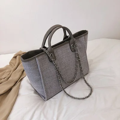 

New bucket bag large capacity woman hand bill of lading shoulder cross chain bag, As picture