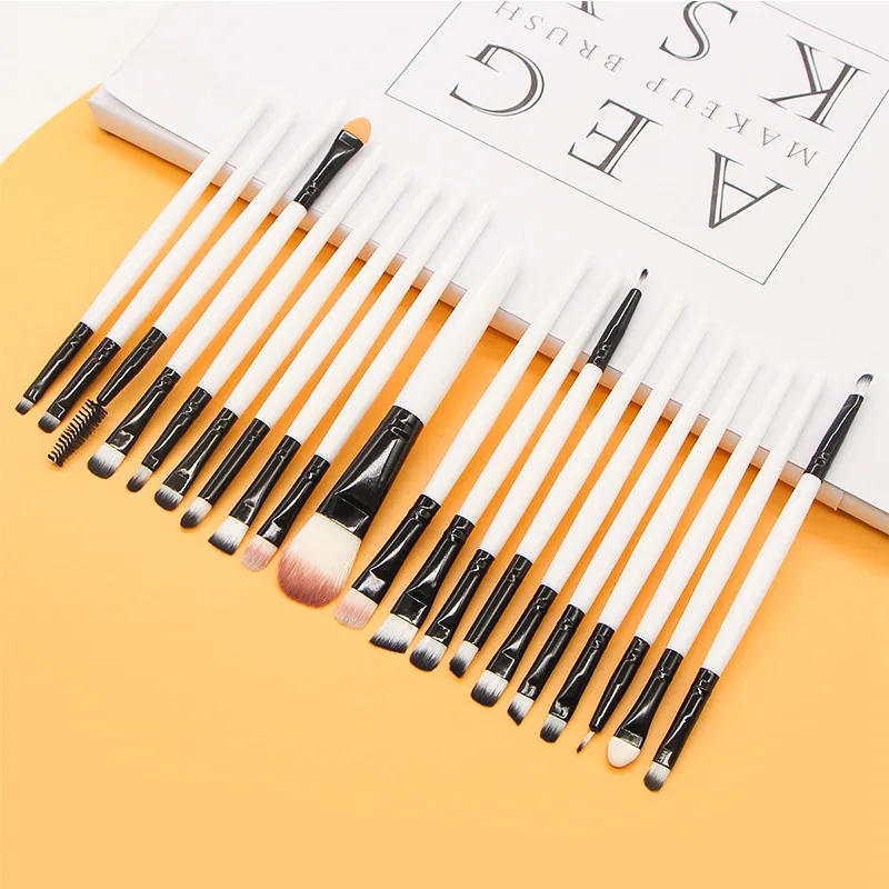 

Manufacturer Makeup Brush Set Professional 20pcs Eye Brush Free Sample Makeup Brush, White red