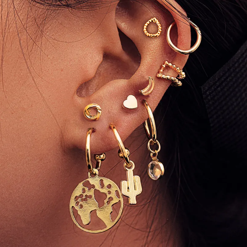 

high quality hoop gold diamond butterfly hoop stainless steel cubic zirconia earrings, Picture