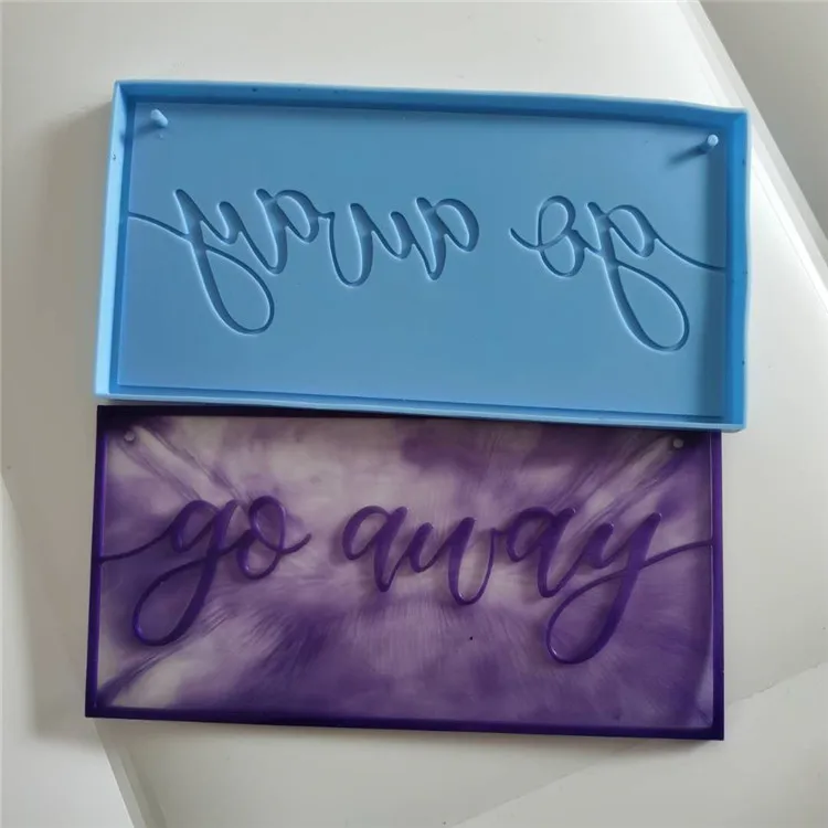 

Y1189 New arrival halloween ornament go away hanging silicone mold for resin, Blue