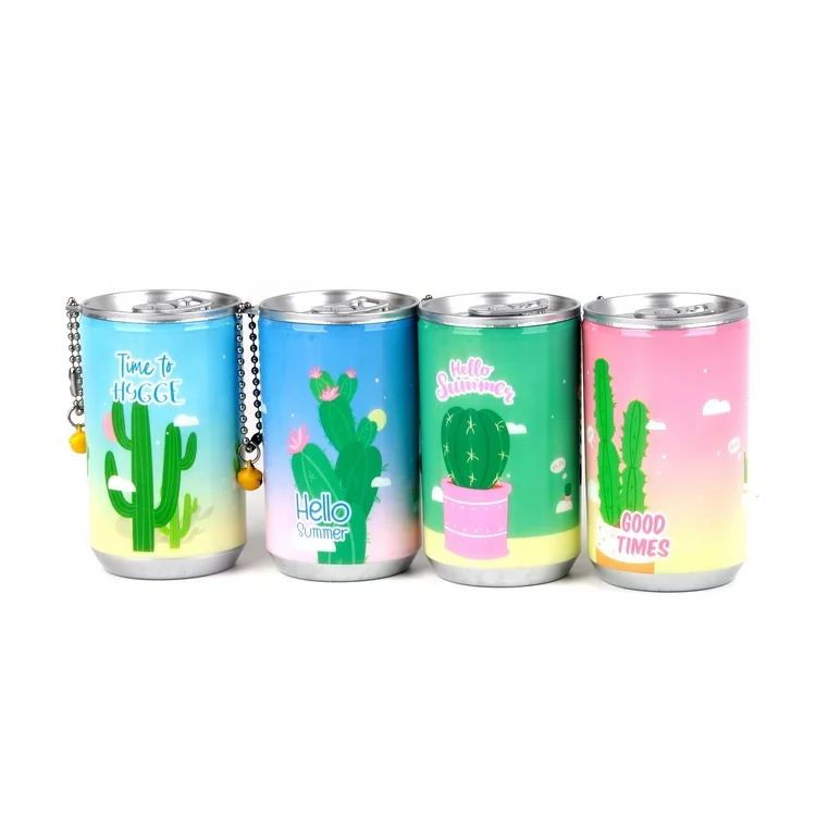 

New Design 30pcs Cactus Print Wet Tissue Mini Case Cylinder Sanitary Wet Towel with Keychain, As pictures