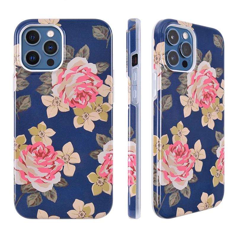 

Wholesale luxury floral customized printed phone case for iPhone 13 12 12 Pro Max