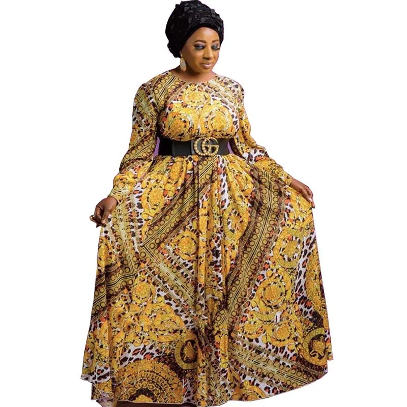 

2019 New fashion elegant turkey african women office long party dresses, As showed
