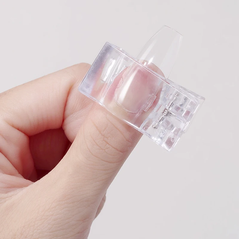 

Wholesale  transparent clear nail art extension tip clip with opp bag