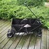 Covered with Oxford Cloth Portable Heavy Duty Wagon Cart Garden Trolley Cart