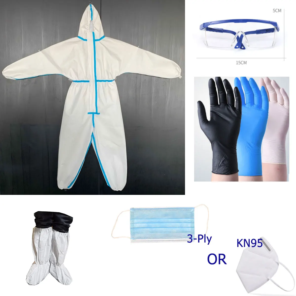
Disposable Protective PPE coverall kit 