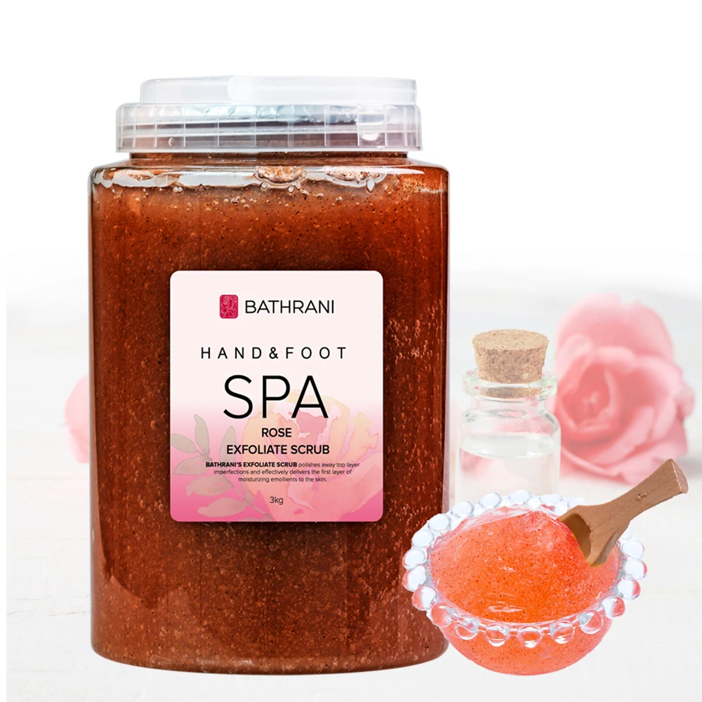 

Private Label Body Scrub Natural Exfoliating Pedicure Foot Salt Organic Scrub Gel For Foot Spa Soak And Custom Scrub Cream, Pink
