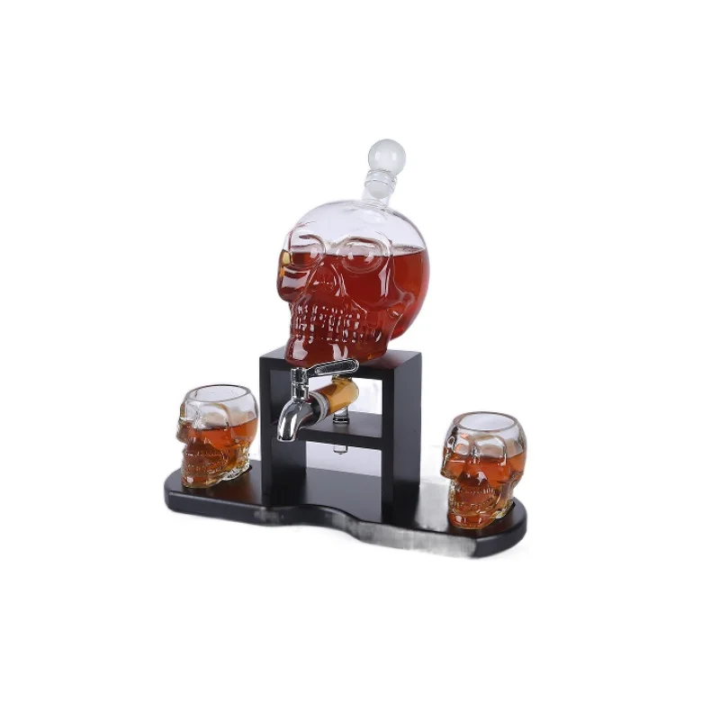 

Amazon Hot Sale Wholesale Price High Borosilicate Unique Glass Das loch Shaped Decanter