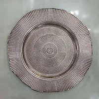 

13inch plastic rose gold charger plates