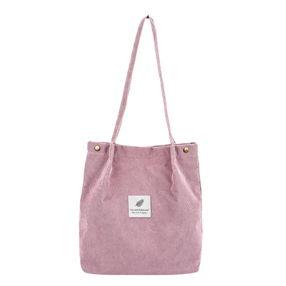 

Large Capacity Women Handbag Shoulder Bags Casual purse Colorful Corduroy Shopping Canvas Tote Cotton Bag, Customize