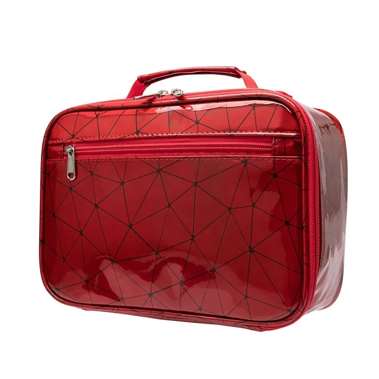 

Fashion Simple Portable Insulated Diamond Mirror Laser PU Custom Outdoor Leisure Picnic Lunch Cooler Bag, Blue, white, purple, red