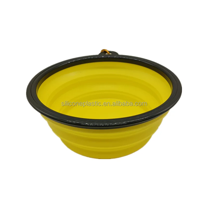 

Eco friendly folding silicone dog bowl plastic rubber dog bowls, Customized color