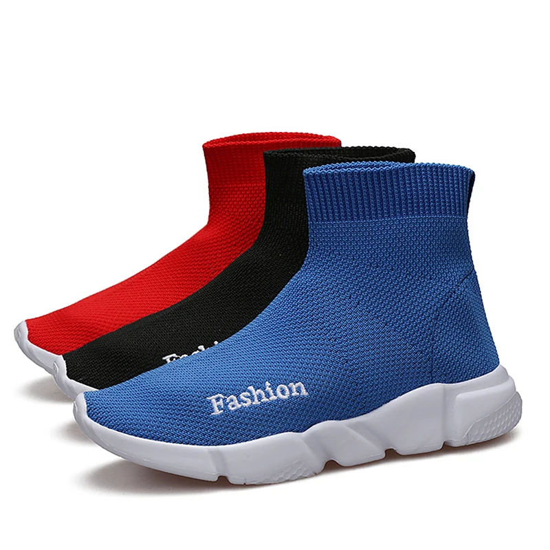 

YT New high elastic flying woven socks shoes for boys and girls outdoor sneakers children's sports shoes