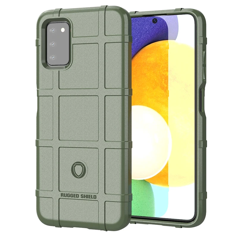 

Rugged Shockproof Shield Soft Rubber Armor Case Cover For Samsung Galaxy A03S, As pictures