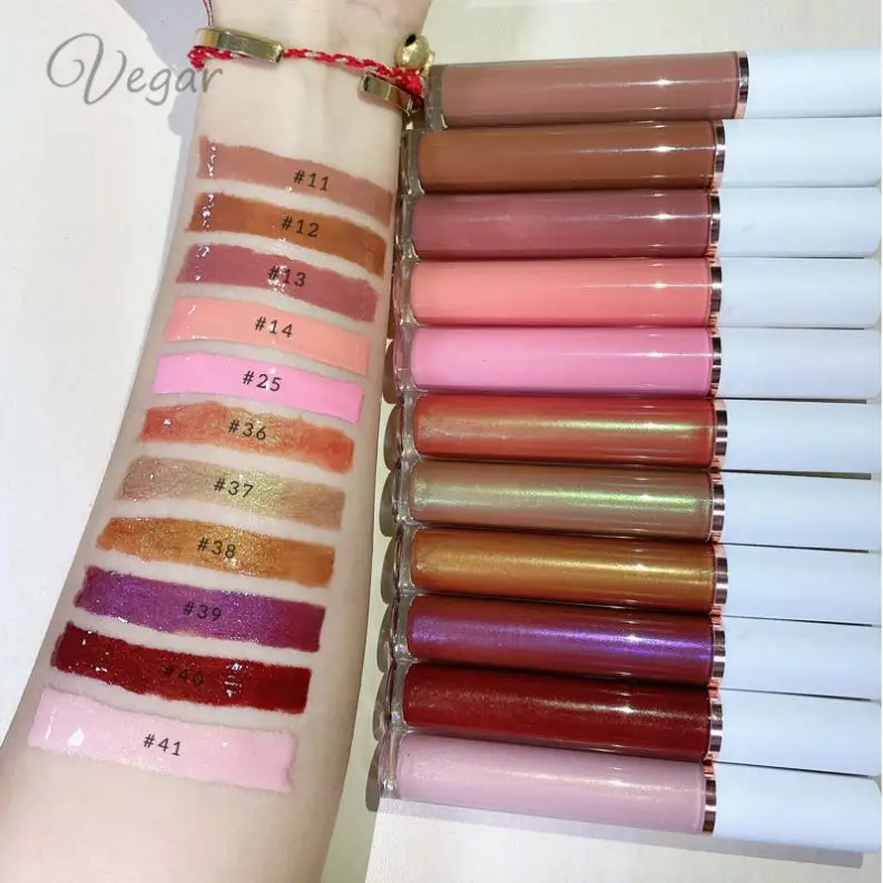 

Low Price Tube Private Label Lip Gloss Blue Pink Top