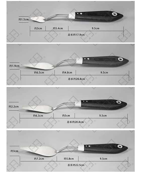 Stainless Steel Laser Welding Plastic Handle Palette Oil Painting Fine