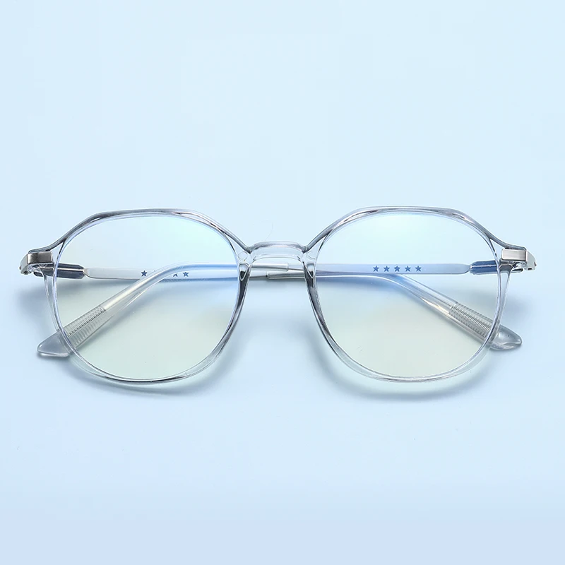 

New trendy hot wholesale cheap vintage plastic glasses frame women retro stainless leg transparent colorful eyeglasses frames
