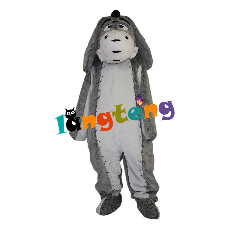 

Langteng 846 Cartoon Halloween Cosplay Party Christmas Carnival Apparel Grey Donkey Jackass Neddy Mascot Costumes, Customized color