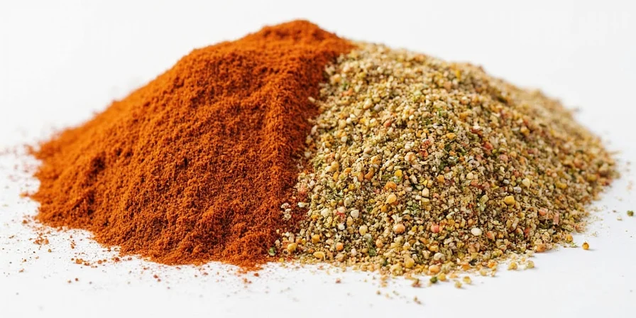 Dry Mojo Seasoning Spread on Wooden Table