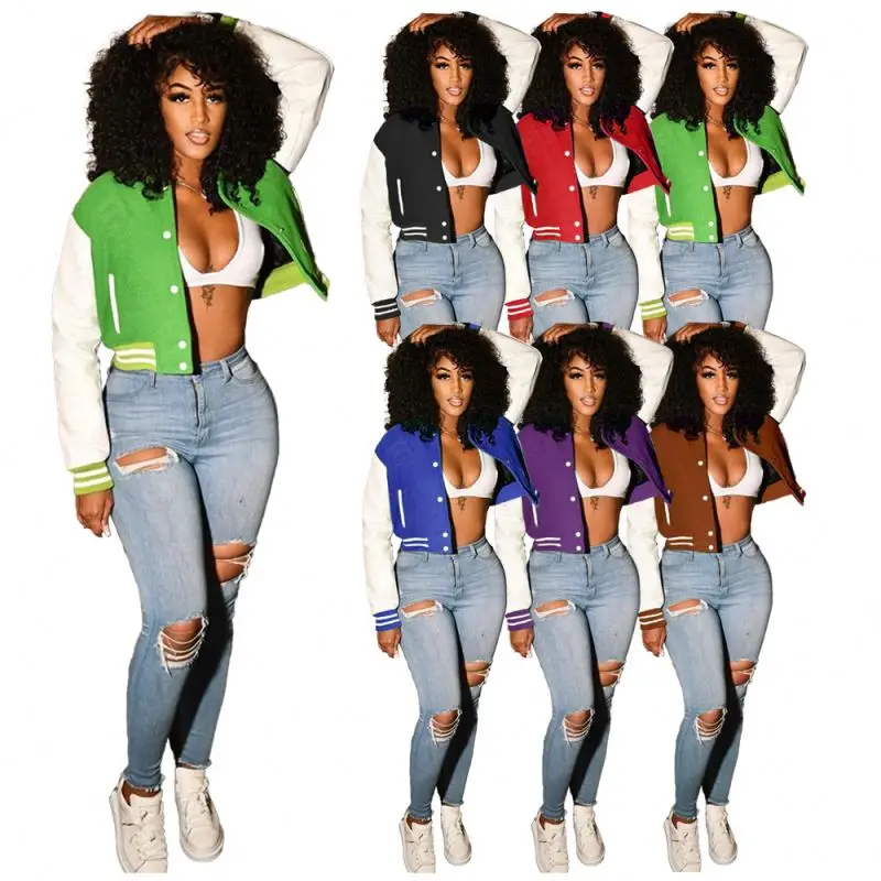 

High Quality Custom Made Plus Size Women Windbreakers Women Fall Jackets Women Baseball Jacket