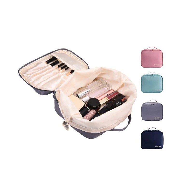 

Funny Plain Toiletry Makeup Cosmetic Bag With String, 4 colors