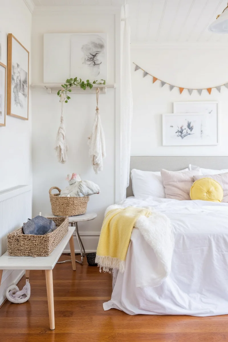 Family-friendly small living room with smart storage