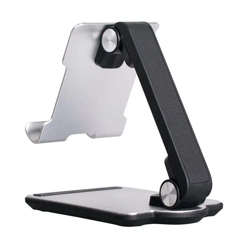 

Aluminum Alloy Folding Desktop Mobile Phone Tablet Universal Bracket Mobile Phone Holder Gravity Stand Air Outlet Snap-on Adj, White blue
