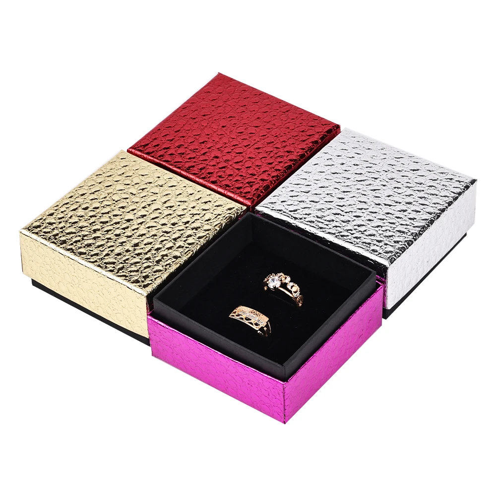 

Low MOQ Hot Sale Colorful Custom Logo Ring Necklace Jewelry Packaging Box Christmas gift box, White