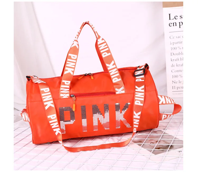 

2020 hot selling Outdoor Activities Light Weight sport travel pink duffle gym yoga bag pink, Customizable