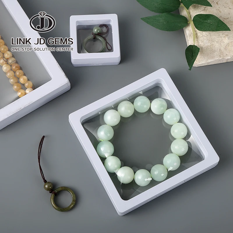

White PE Thin Film Suspension Jewelry Display Box Jewelry Storage Rack Transparent Container Box for Jewelry Storage Display