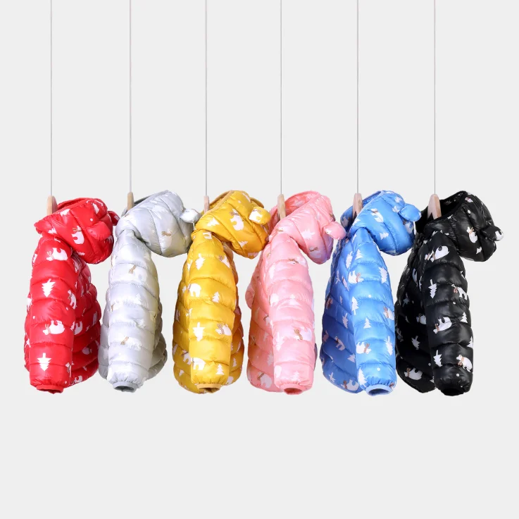 

Factory direct winter pure color 100% cotton korean version Hooded jacket baby's winter coats, Cartoon1-6