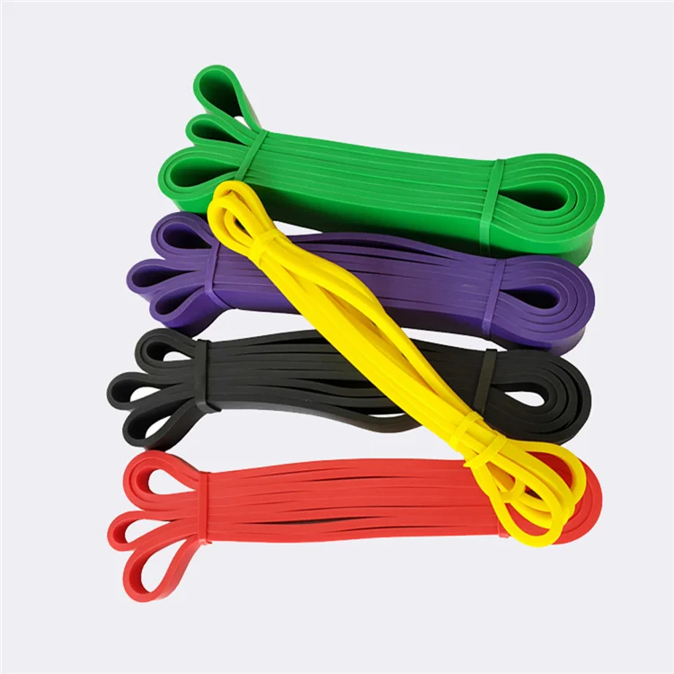 

for pull up assisted multi gym stretch use natural latex TPE power heavy duty resistance bands, Yellow/red/black/purple/green/blue