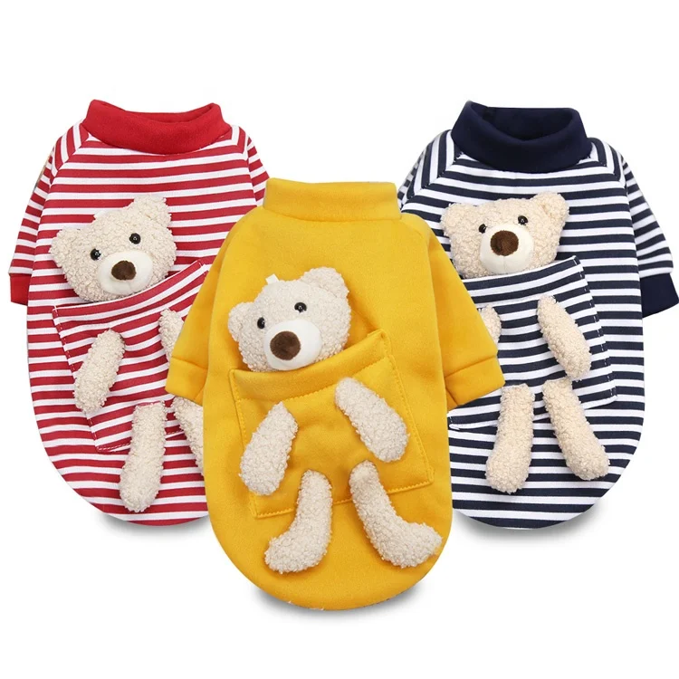 

Hot Sell Amazon 2 Feet Cotton Plain Teddy Cute Puppy Pet Apparel & Accessories Para Perros hoodies Hunde Costume Dog Clothing