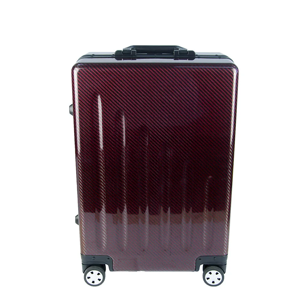 

Luxury Carbon Fiber Ultra Slim Carbon Fiber Luggage Sets Carbon Fiber Suitcase, Red