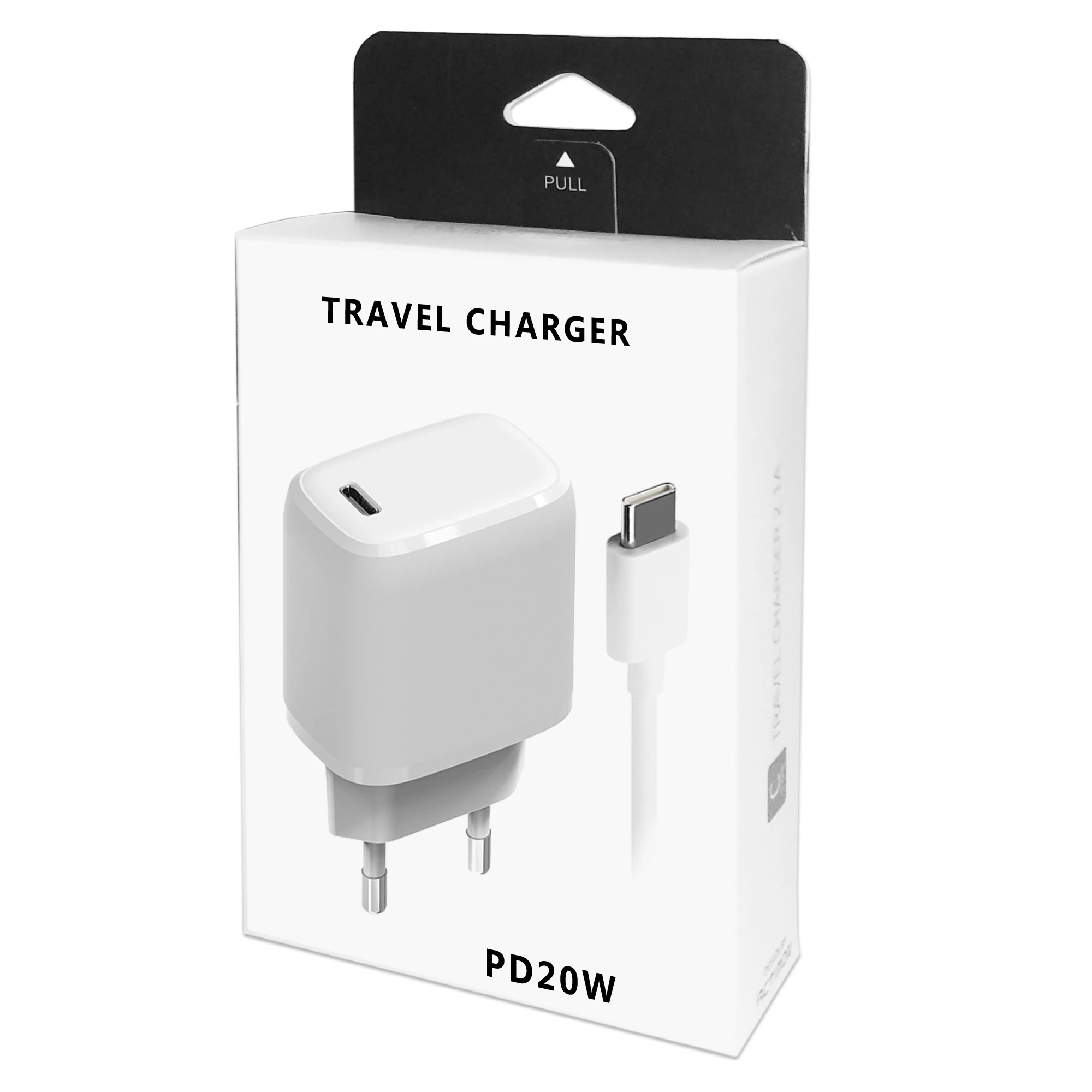 

for iPhone 12 mobile phone accessories usb c 20w quick charge for Samsung type-c 3A fast chager cable 2 in 1 retail box packing, White/black oem