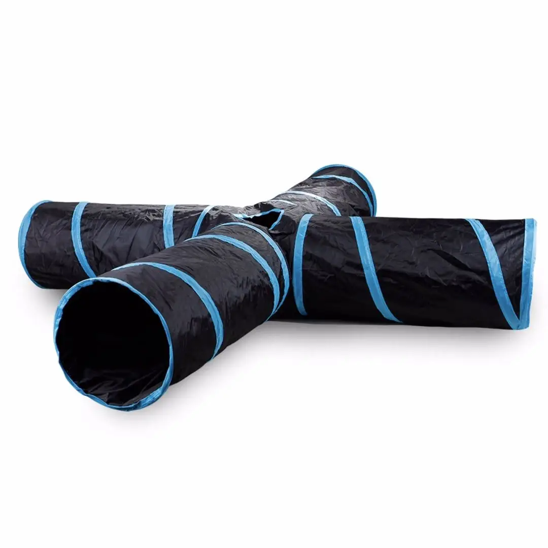 

Pet Products Cat Toy Red Cat Sound Paper Tunnel can be Stored and Folded Puzzle Cat Toys Camouflage pattern Three Channels