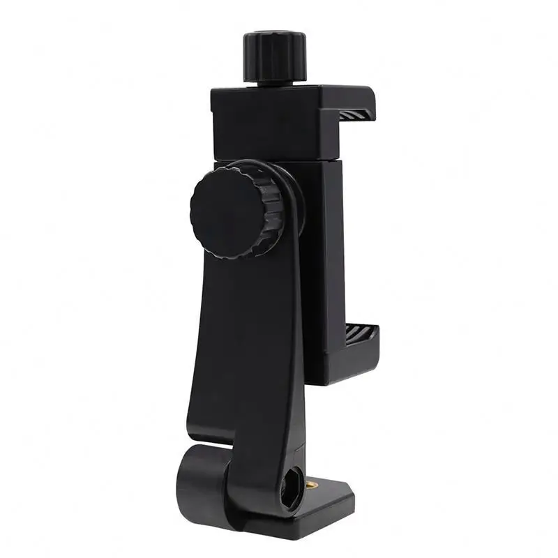 

Three clamps mobile phone holder TOLse universal smartphone tripod stand clip clamp for 360 degree vertical shoot, Black