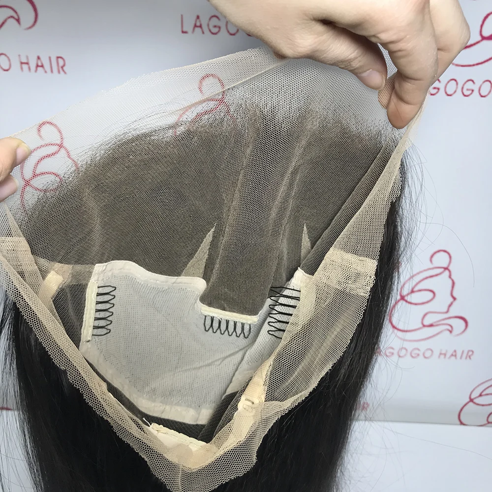 

wholesale 100% black brazilian human hair full lace wig for black women straight