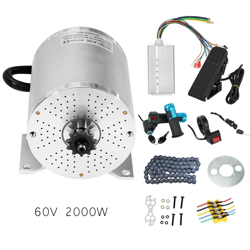 

Kunray 60V 2000W Brushless dc Motor 45A Brushless Controller Electric Scooter kits