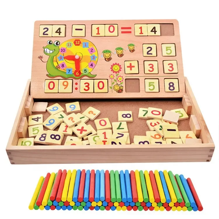 

Best selling Teaching Multi Function Montessori Material Digital Computing Box educational wooden math toys for boys & girls