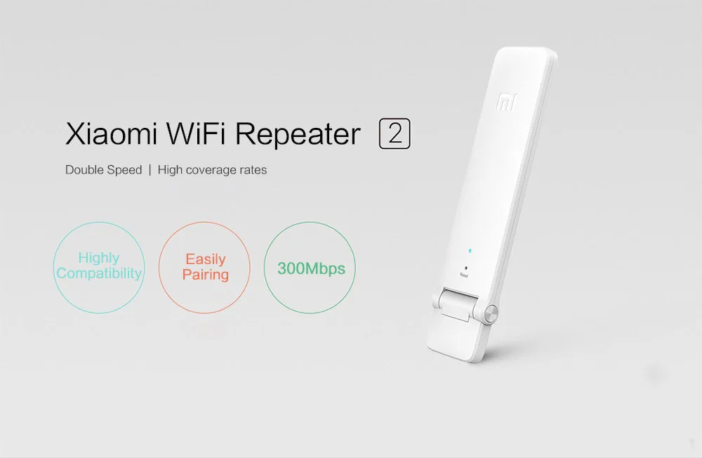 Original Xiaomi Wireless Mi WiFi Amplifier 2 300MPS Universal Xiaomi Mi Wifi Repeater Xiaomi USB Portable WIFI Wireless Router - ANKUX.COM