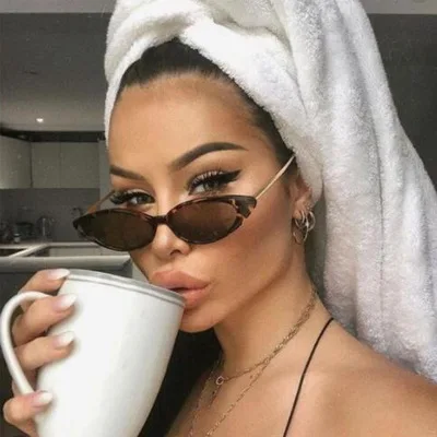 

Fashionable Rimless Vintage Cat Eye Vendors Women Retro Small Sunglasses UV400
