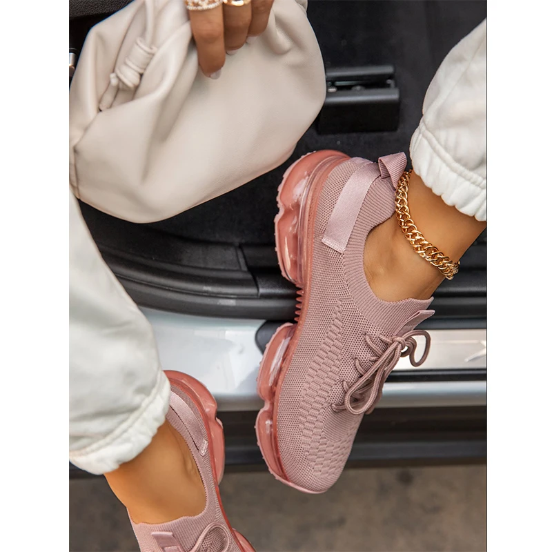 

BUSY GIRL SY1003 Women's fashion sneakers ladies casual sneakers shoes slip on flying weaving sneakers shoes, Black/pink/grey/white