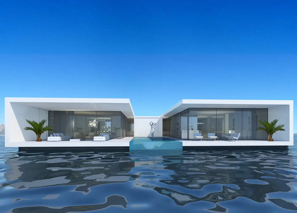 Дом на платформе. Modular House on the Water.