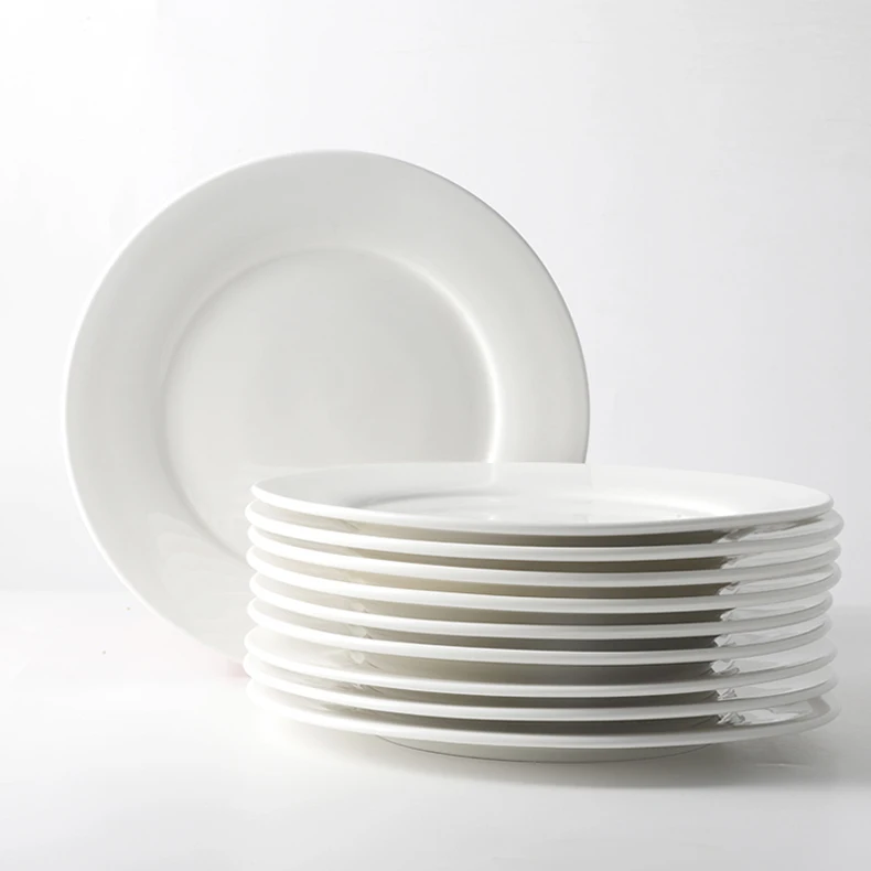 

8 10 12 Inches Cheap White Dinner Plates For Restaurant,Customized Dinner Plates, Wholesale Stock Cheap Bulk Dinner Plates