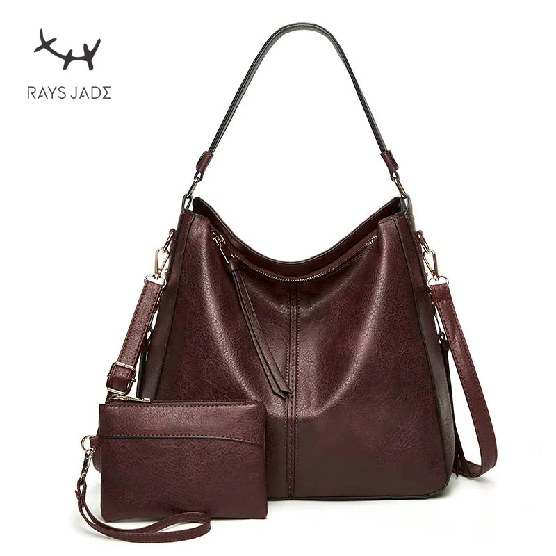 

ladies designer hand bag Women Shoulder Crossbody Bags New Fashion Trendy PU Leather Tote Purse Handbag Set women handbags, Black