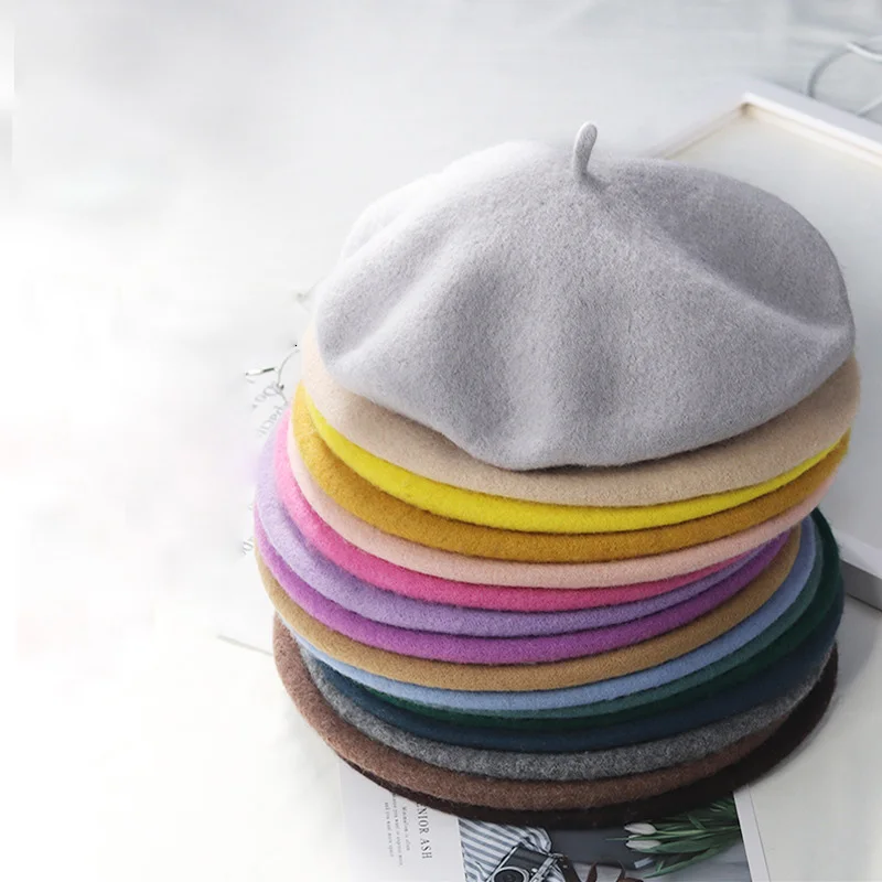 Children Wool Berets Baby Spring Autumn Winter Hats Girls Fashion Painter Caps~ 