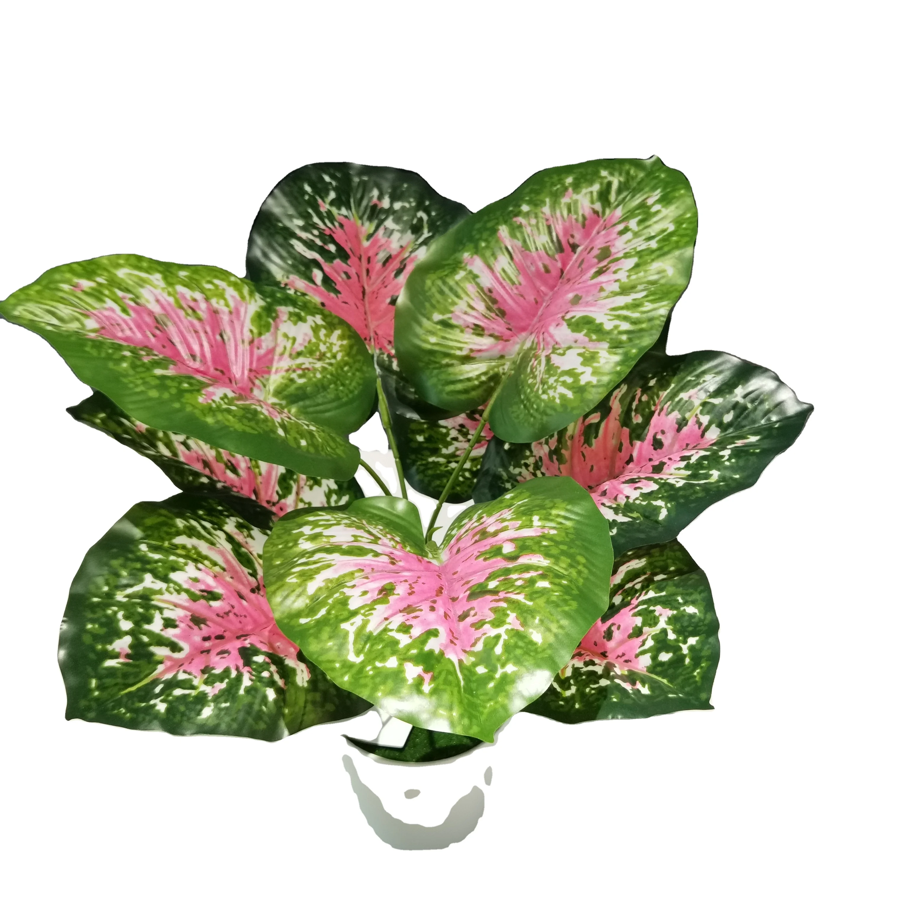 

YD8735 Wholesale promotion Caladium ornamental foliage artificial plants bonsai